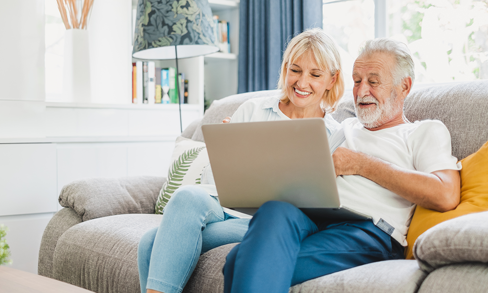 couple reviewing documents